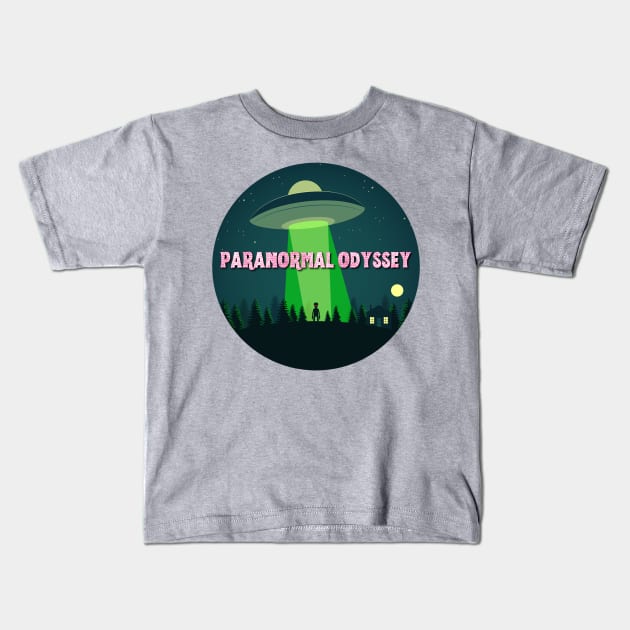 Paranormal Odyssey Podcast - Original Logo Kids T-Shirt by Paranormal World Productions Studio